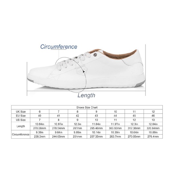 Men's Sneaker Casual Classic Shoes Lace-up White - Picture 2 of 12